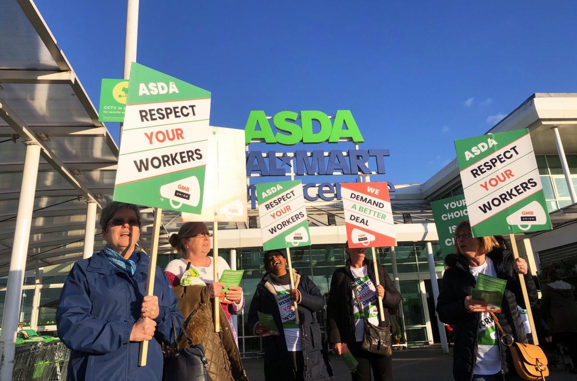 Grève du personnel d’Asda à Wisbech (Royaume-Uni)